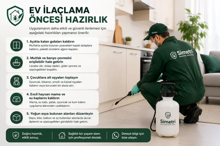Ev İlaçlama Öncesi Hazırlık Nasıl Yapılır? Bursa İçin Kontrol Listesi