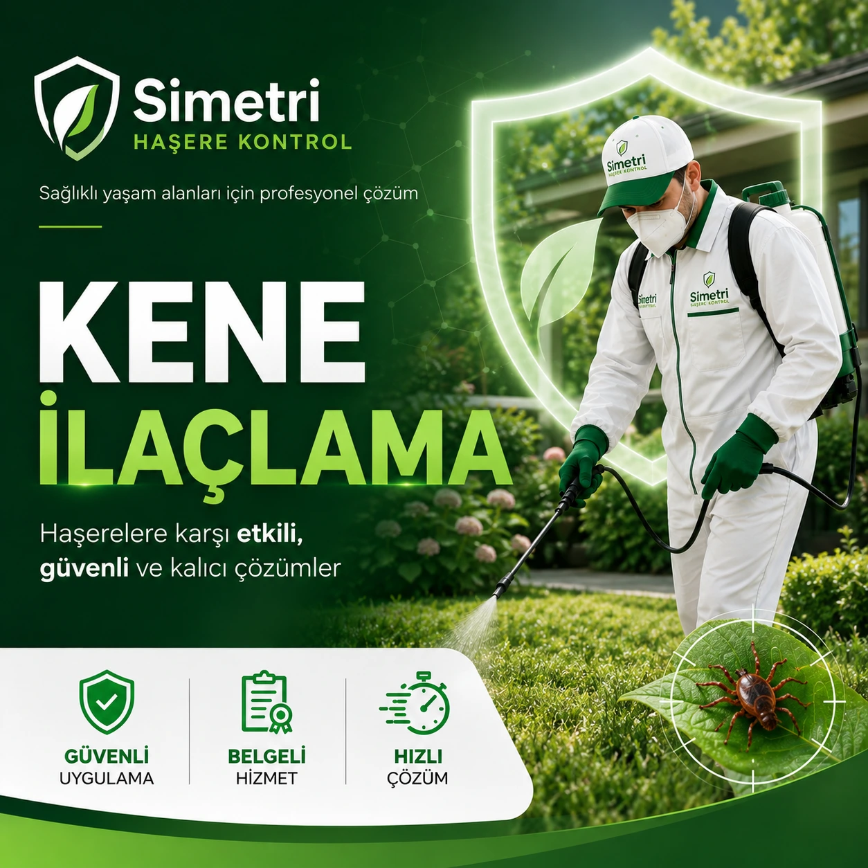 Bursa kene ilaçlama hizmeti - bahçe ve dış alan uygulaması